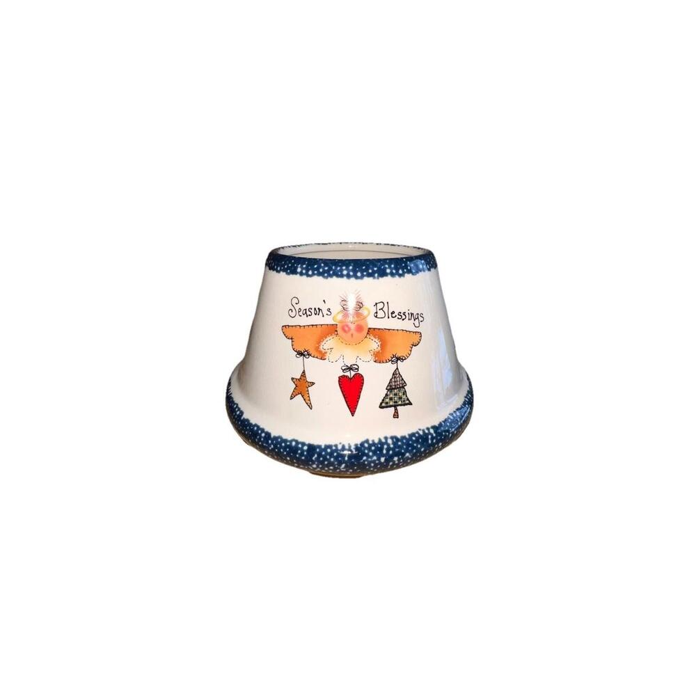 Vtg Y2K YANKEE CANDLE "Season's Blessings" Votive Lamp Base Set